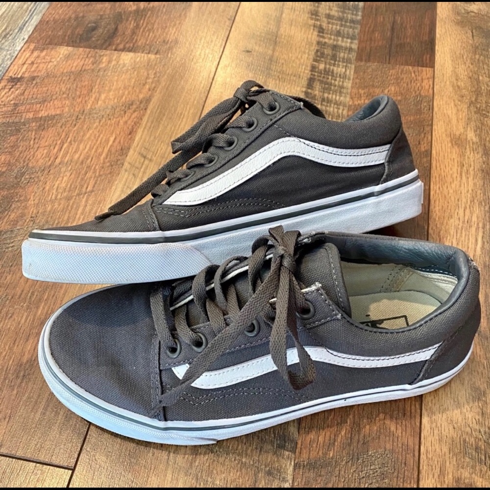 VANS Old Skool Grey Canvas Sneakers (M 5.5/W 7.0)